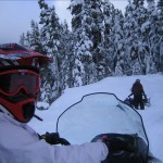 Jennifer snowmobiling in Vancouver