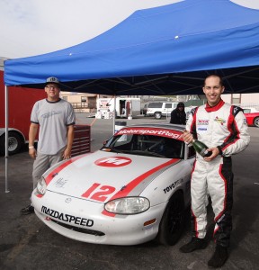 The winning #12 1999 Mazda Miata